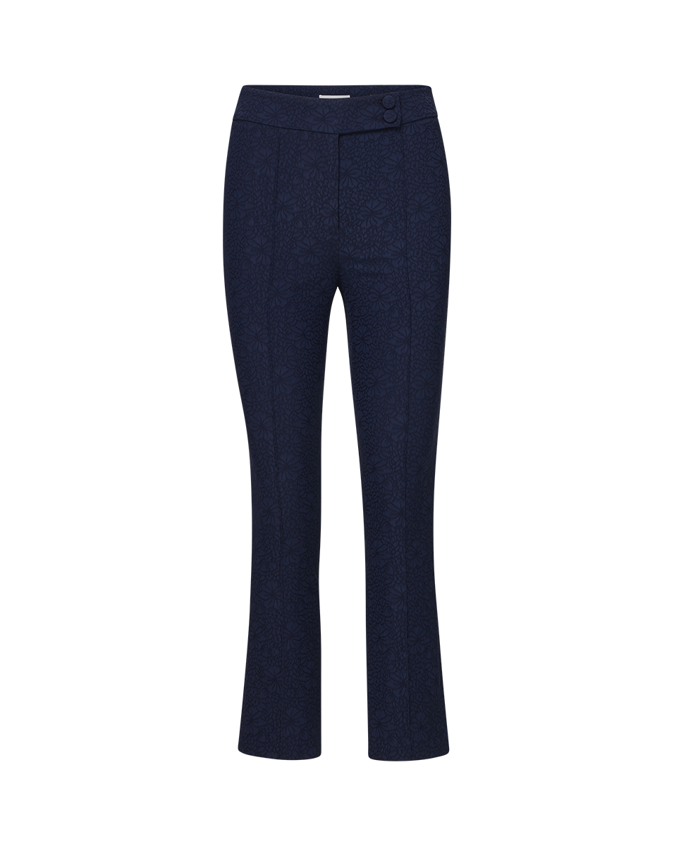 Veronica Beard Dell Jacquard Pant - Navy