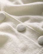 Veronica Beard Solene Short Sleeve Cashmere Cardigan Ivory