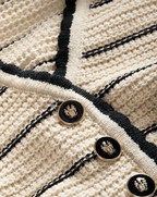 Veronica Beard Ceriani Knit Jacket - Off-White/Black