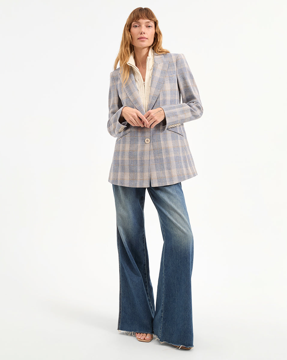 Veronica Beard Radia Silk-Linen Dickey