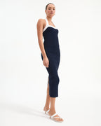 Veronica Beard Christa Halter Neck Dress - Navy