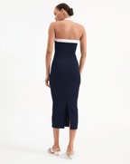 Veronica Beard Christa Halter Neck Dress - Navy