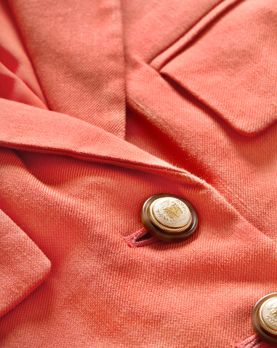 Veronica Beard Benny Linen Vest - Persimmon