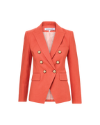 Veronica Beard Miller Stretch-Linen Dickey Jacket - Persimmon