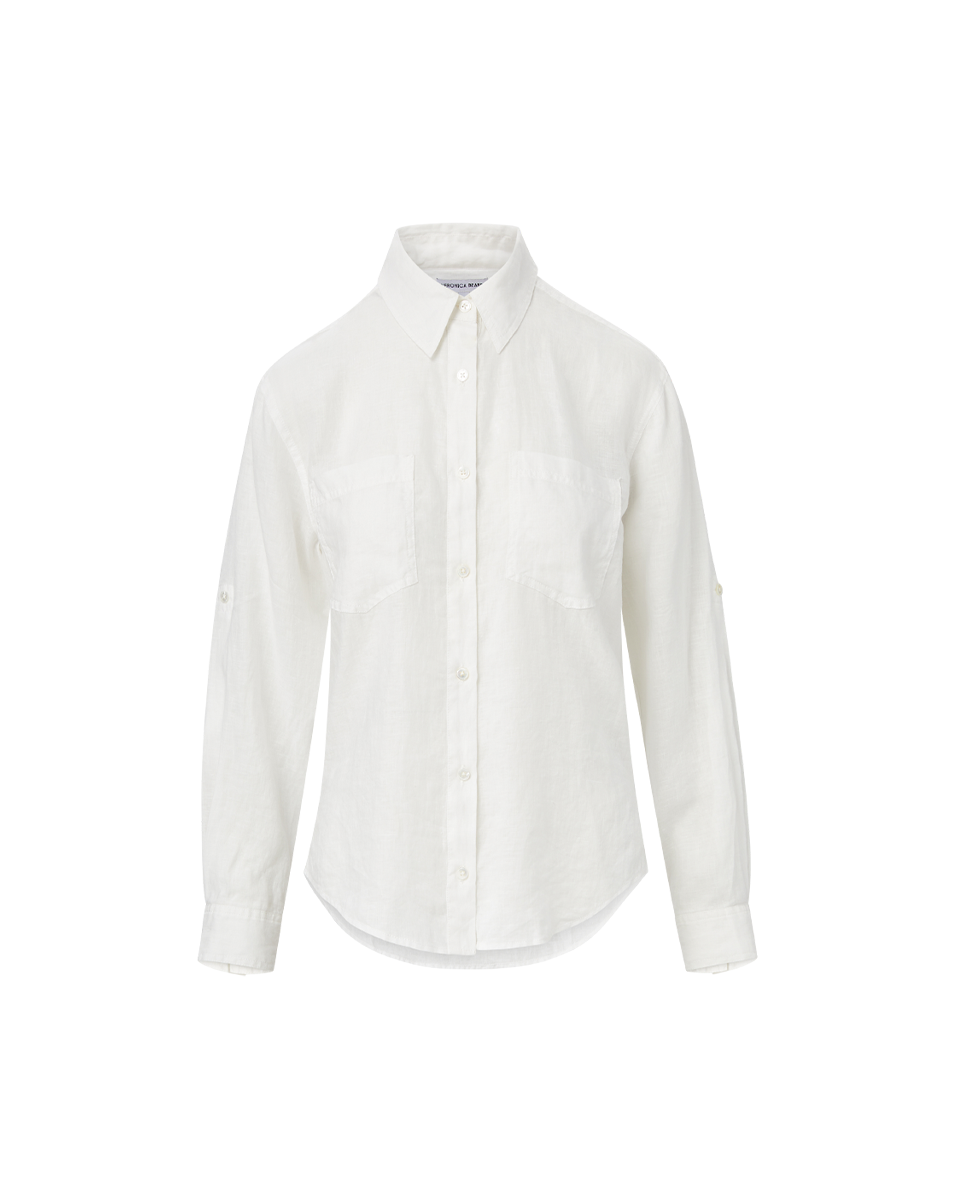 Veronica Beard Gil Linen Shirt - Off-White