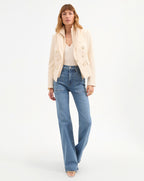 Veronica Beard Diego Cotton Dickey Jacket - Ecru