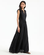 Veronica Beard Alina Eyelet Maxi Dress - Black