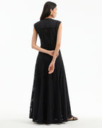 Veronica Beard Alina Eyelet Maxi Dress - Black