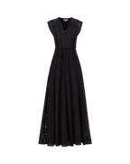 Veronica Beard Alina Eyelet Maxi Dress - Black