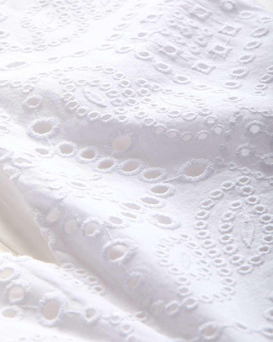 Veronica Beard Aven Eyelet Midi Dress - White