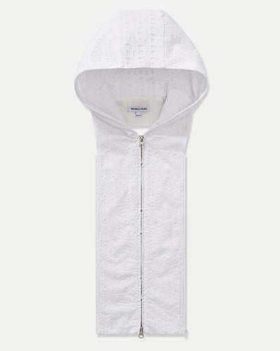 Veronica Beard Marlo Eyelet Hoodie Dickey - White