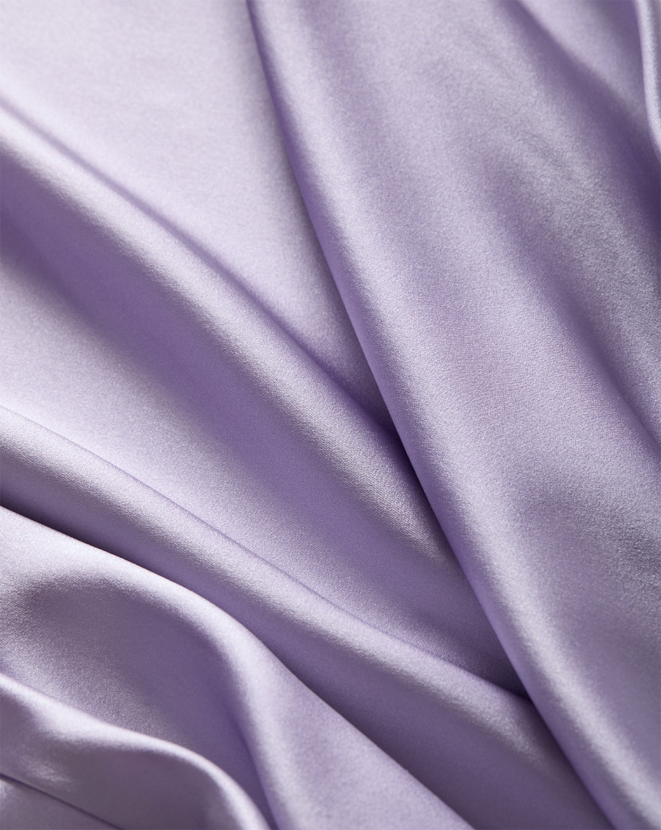 Veronica Beard Clover Stretch-Silk Slip Skirt - Soft Lilac