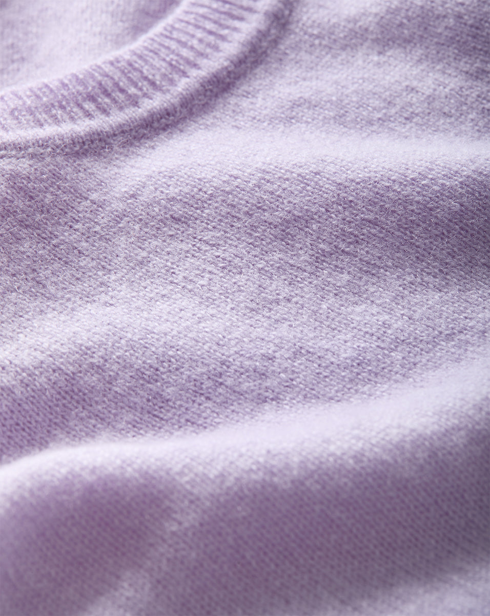 Veronica Beard Birke Cashmere Scoopneck Tank Top - Soft Lilac