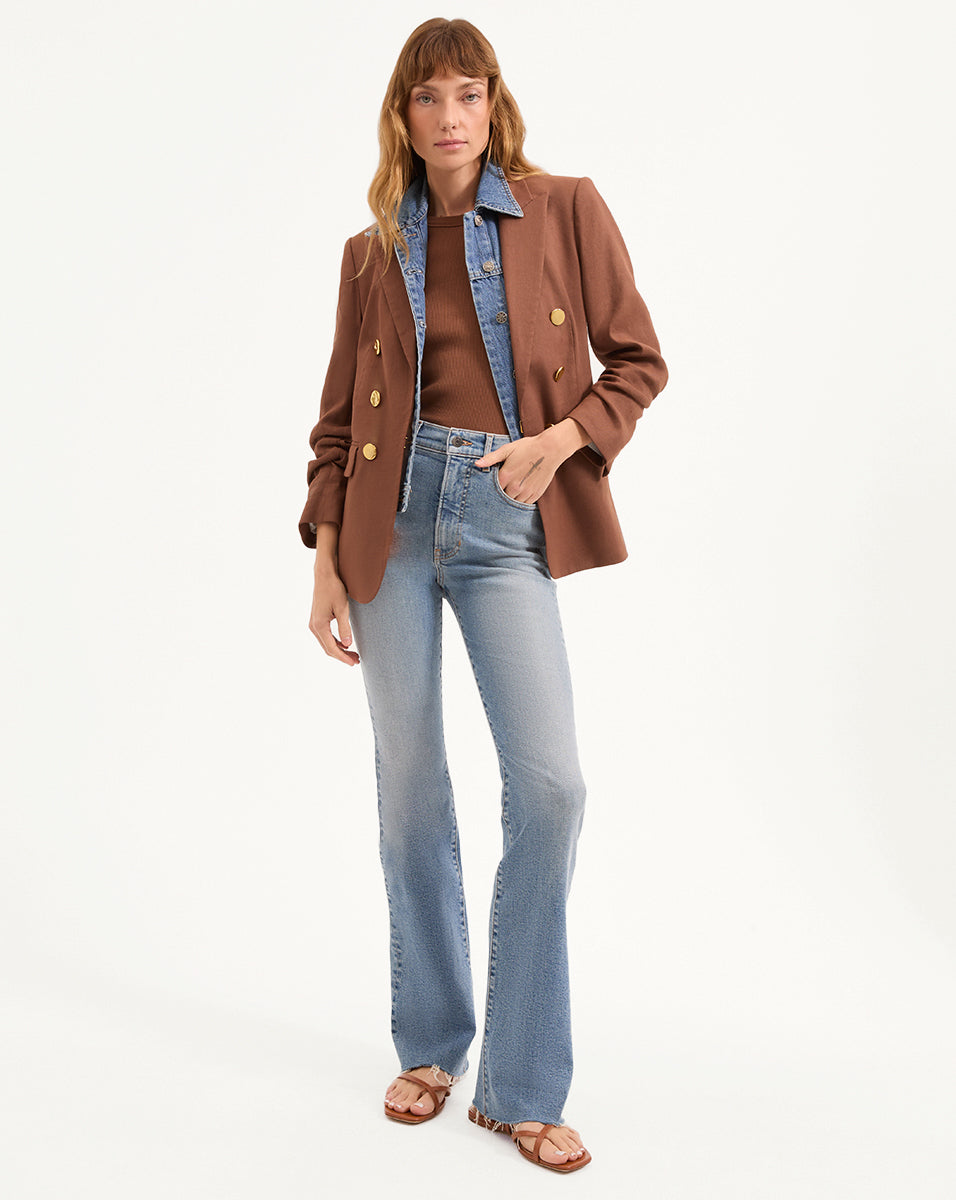 Veronica Beard Beacon Dickey Jacket - Light Chicory