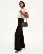 Veronica Beard Komi Stretch-Linen Pant - Black