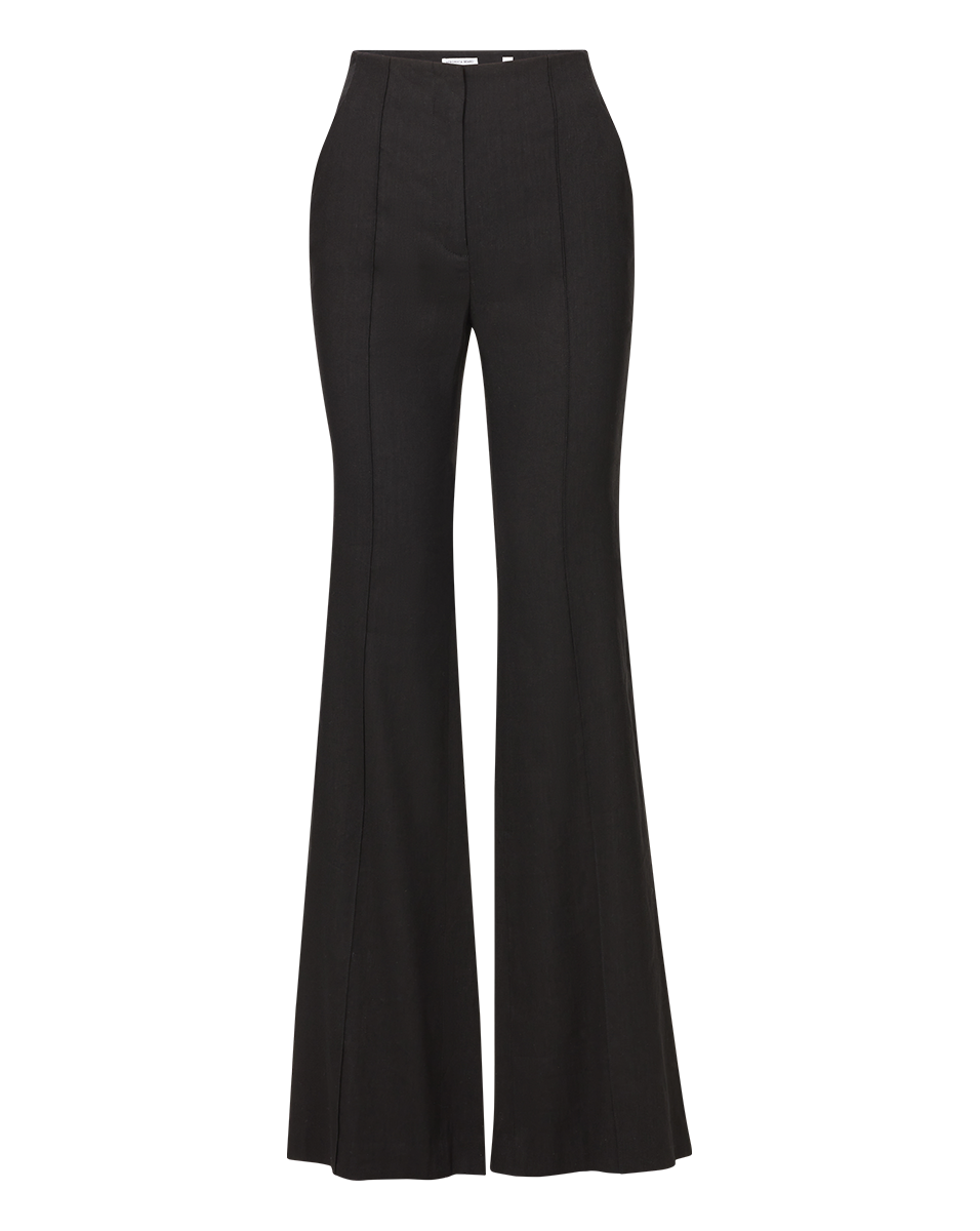 Veronica Beard Komi Stretch-Linen Pant - Black