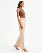 Veronica Beard Jude Metallic Pinstripe Pant - Natural/Gold