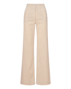 Veronica Beard Jude Metallic Pinstripe Pant - Natural/Gold