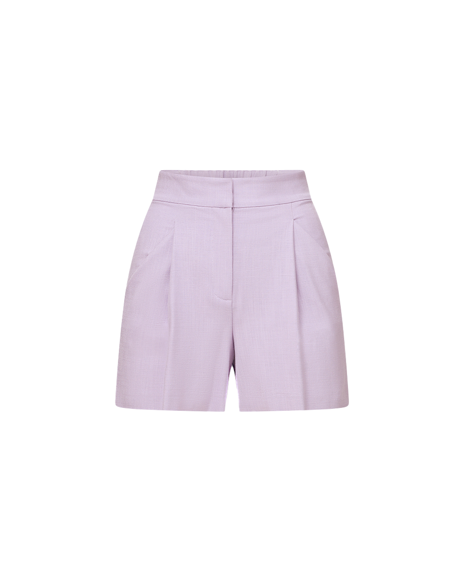 Veronica Beard Elbe Pleated Short - Soft Lilac