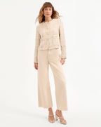 Veronica Beard Andrea Metallic Tweed Jacket - Dove/Gold Lurex