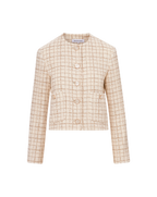 Veronica Beard Andrea Metallic Tweed Jacket - Dove/Gold Lurex