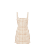 Veronica Beard Bridgitte Metallic Tweed Dress - Dove/Gold Lurex