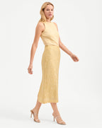 Veronica Beard Allora Beaded Midi Skirt - Chamomile
