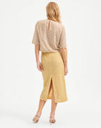 Veronica Beard Novalie Beaded Top - Stone Khaki