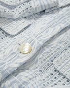 Veronica Beard Kiki Eyelet Jacket - Blue/White
