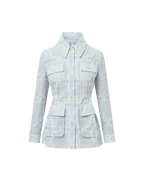Veronica Beard Kiki Eyelet Jacket - Blue/White