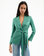 Veronica Beard Issel Wrap Jacket - Clover