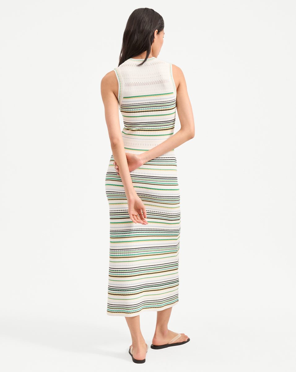 Veronica Beard Dawna Knit Maxi Dress - Off-White Multi