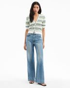 Veronica Beard Varia Striped Cardigan - Off-White Multi