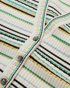 Veronica Beard Varia Striped Cardigan - Off-White Multi