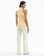 Veronica Beard Orlinda Halter Neck Vest - Chamomile