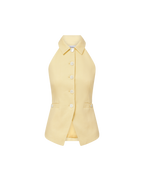 Veronica Beard Orlinda Halter Neck Vest - Chamomile