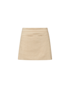 Veronica Beard Alvara Stretch-Linen Skort - Stone Khaki