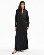 Veronica Beard Moore Linen Maxi Dress - Black