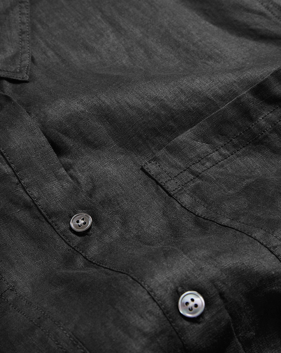 Veronica Beard Gil Linen Shirt - Black