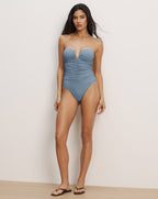 Veronica Beard Arpel Swimsuit - Lake Mist