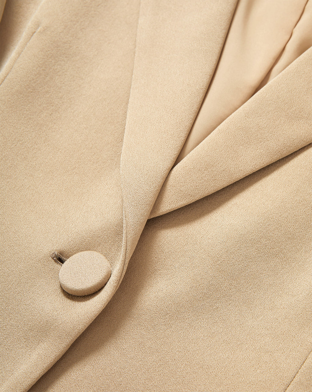 Veronica Beard Long and Lean Satin Dickey Jacket - Stone Khaki