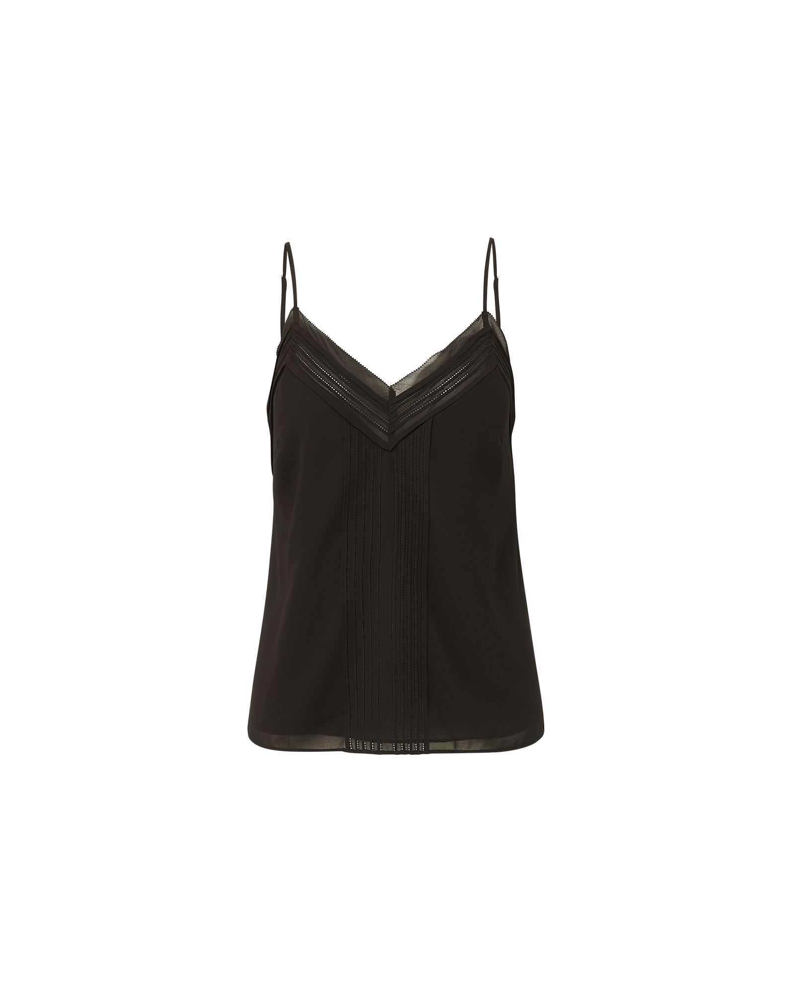 Veronica Beard Maray Pintuck Camisole - Black