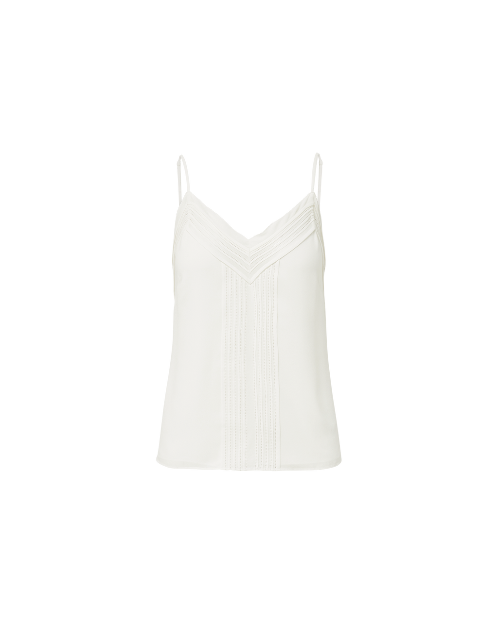 Veronica Beard Maray Pintuck Camisole - Dove White