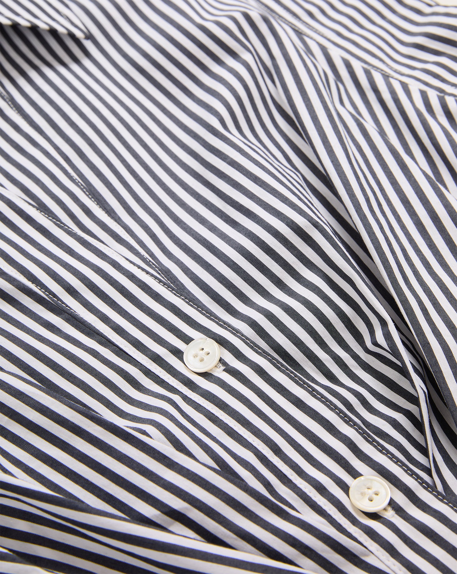 Veronica Beard Haydon Striped Midi Shirtdress - Navy/White