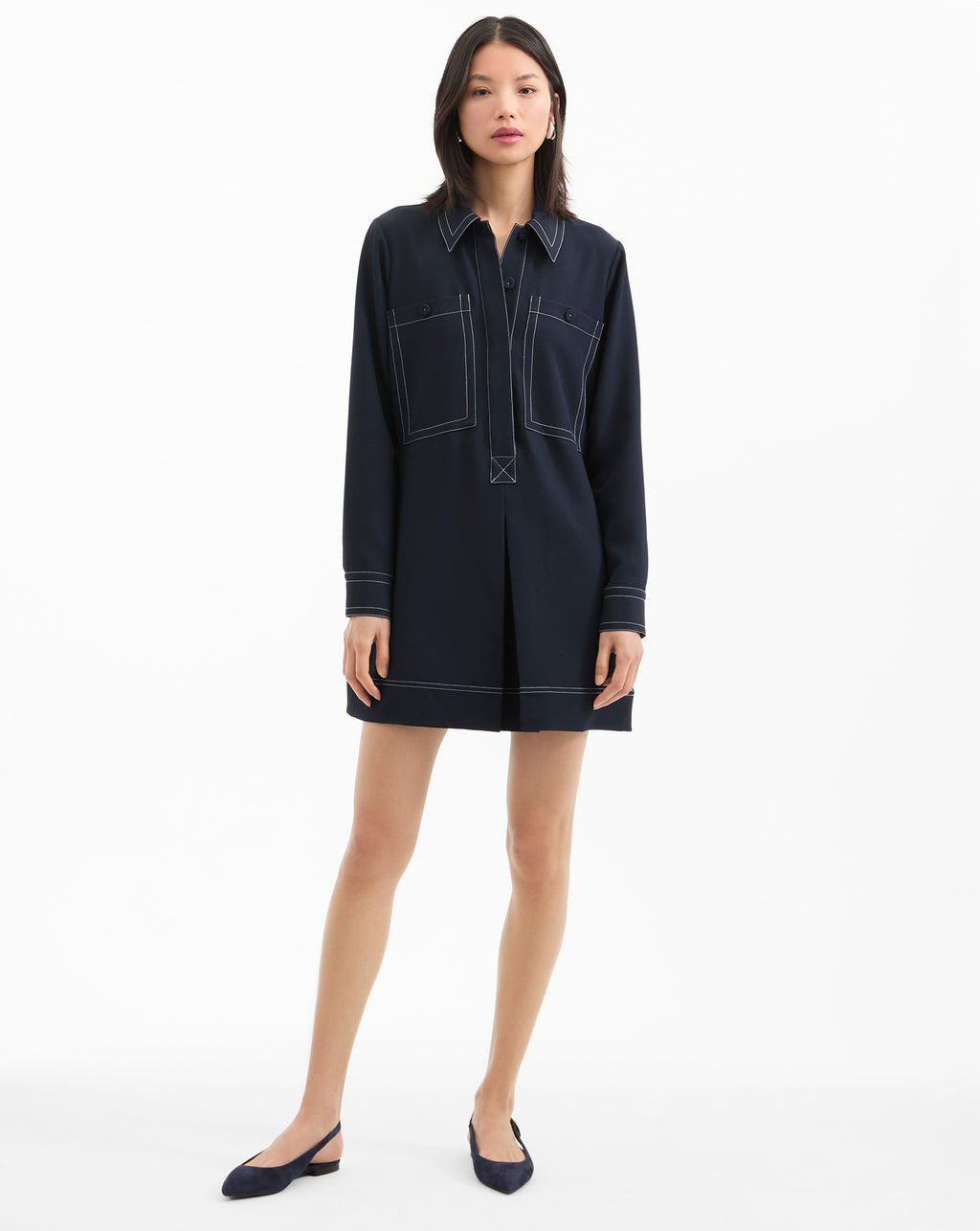Veronica Beard Pryce Mini Dress - Navy
