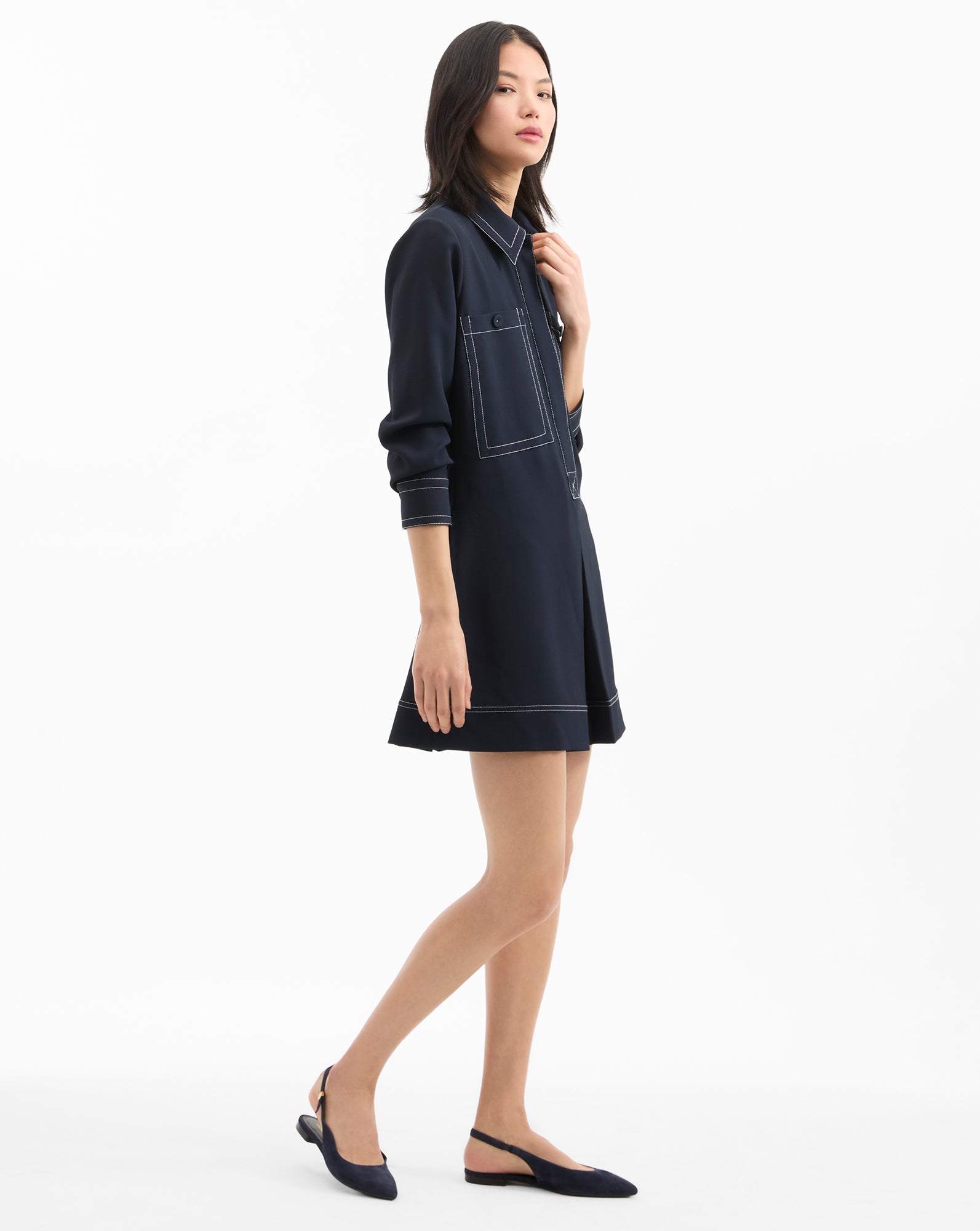 Veronica Beard Pryce Mini Dress - Navy