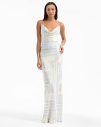 Veronica Beard Madison Slip Maxi Dress - Dove/Blue Lake Multi