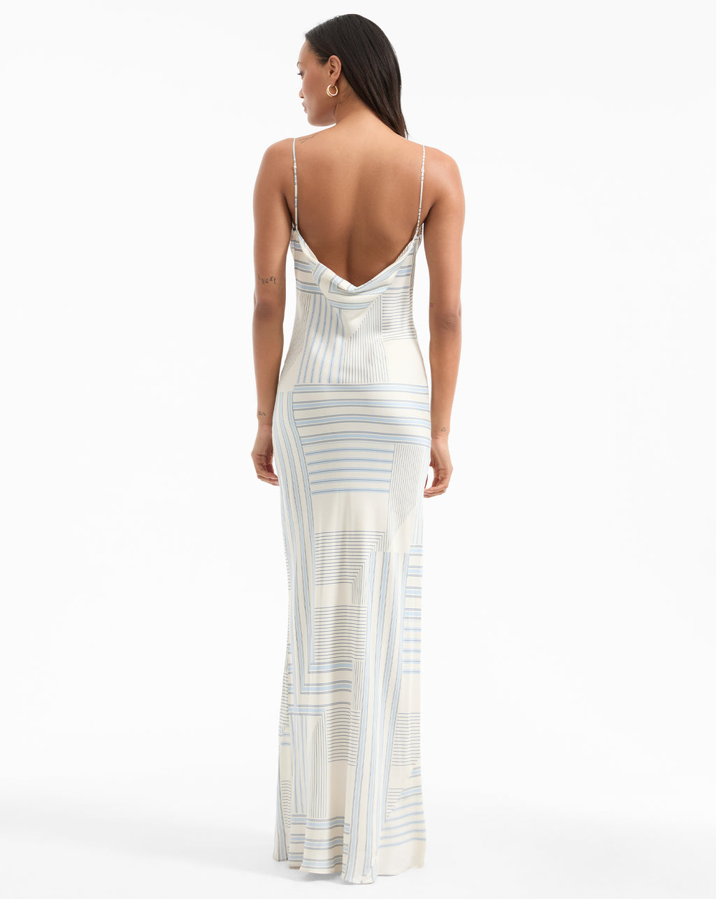 Veronica Beard Madison Slip Maxi Dress - Dove/Blue Lake Multi