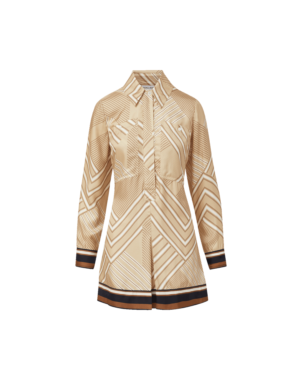Veronica Beard Pryce Mini Dress - Stone Khaki Multi