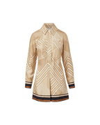 Veronica Beard Pryce Mini Dress - Stone Khaki Multi